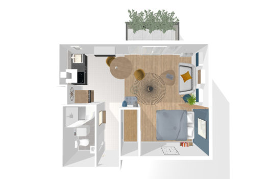 Studio 27 m² cave & balcon – PLESSIS ROBINSON (92)